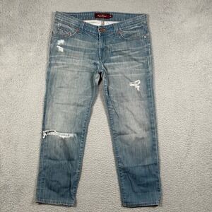 Raven Denim Hunter Sawyer Distressed Straight Leg Jeans Size 26 Y2K Skater USA